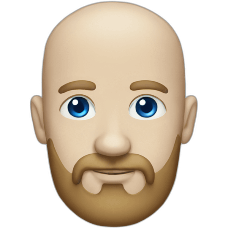 bald man long beard salt and pepper blue eyes emoji