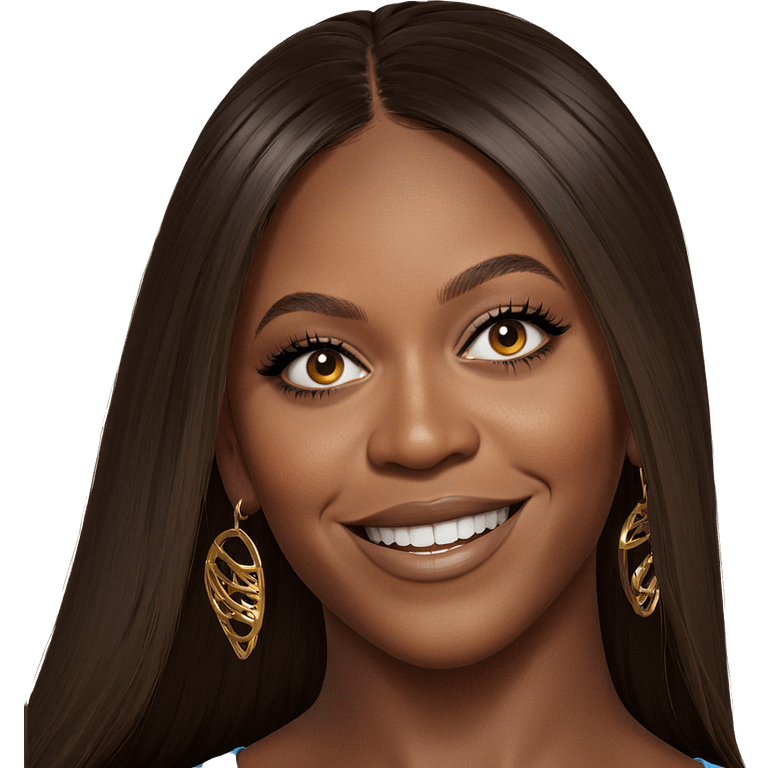 smiling dark-skinned girl portrait emoji