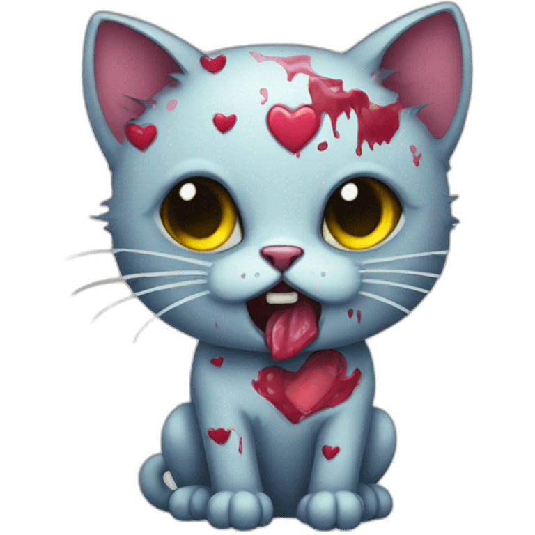 zombie love cat emoji