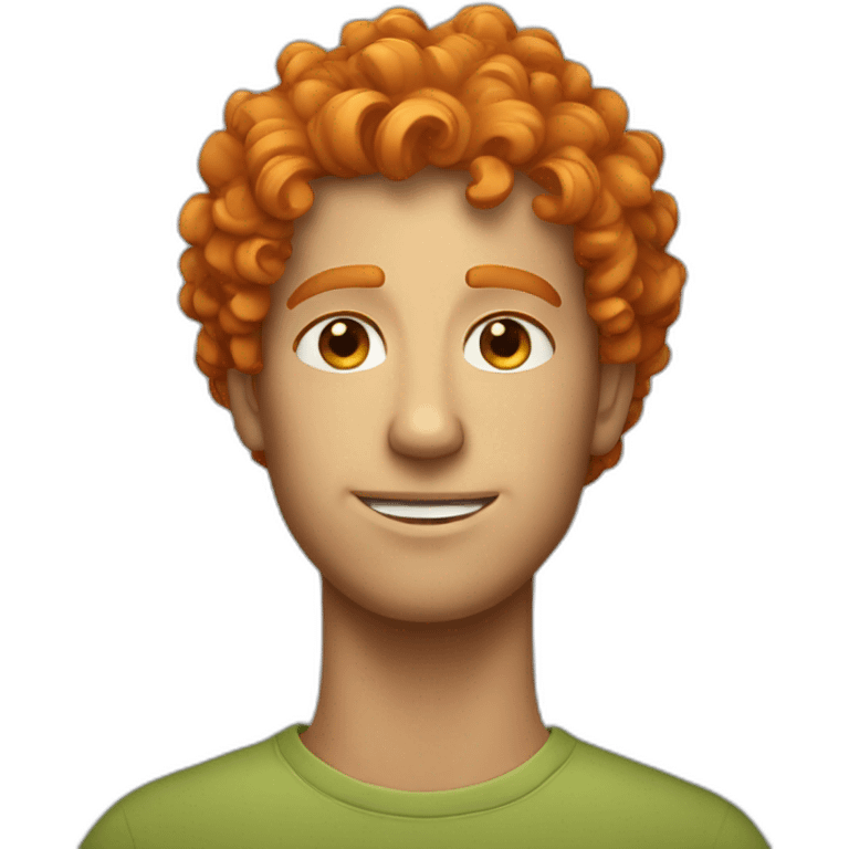 Curly orange haired guy emoji