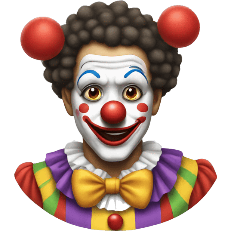 Clown that is dress up like a clown emoji