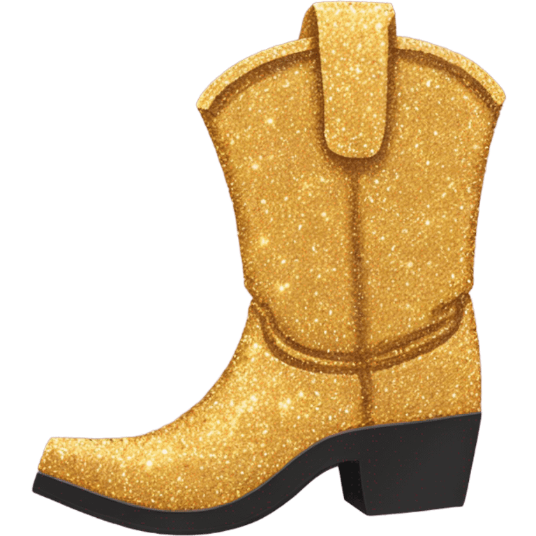 Glitter cowboy boot emoji