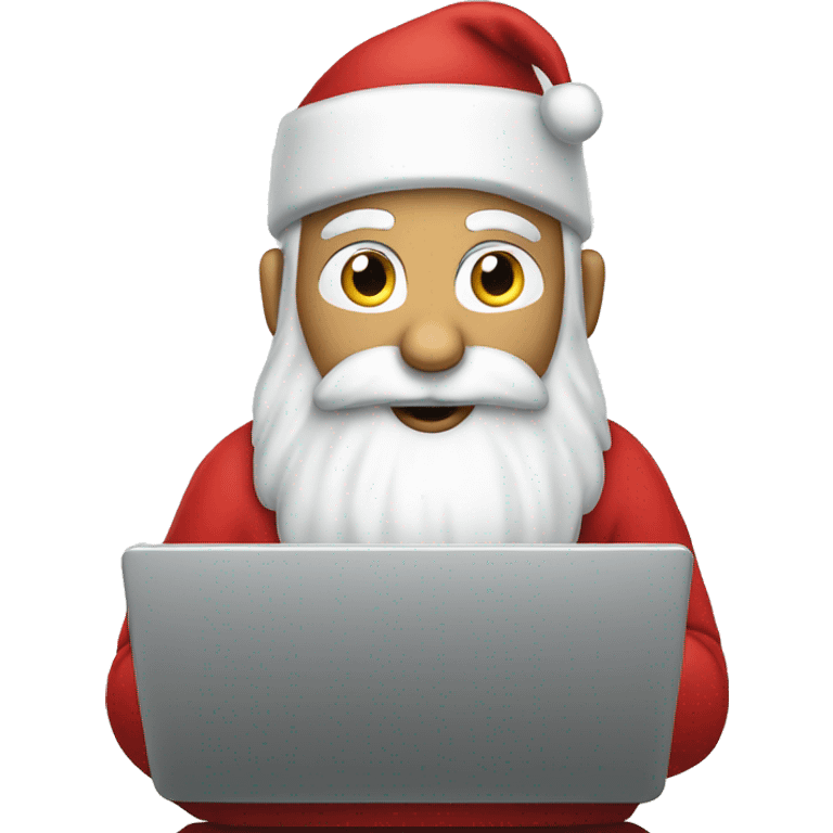 santa  typing laptop  emoji