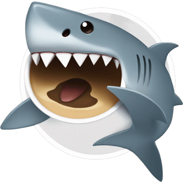 Shark wih coffee emoji