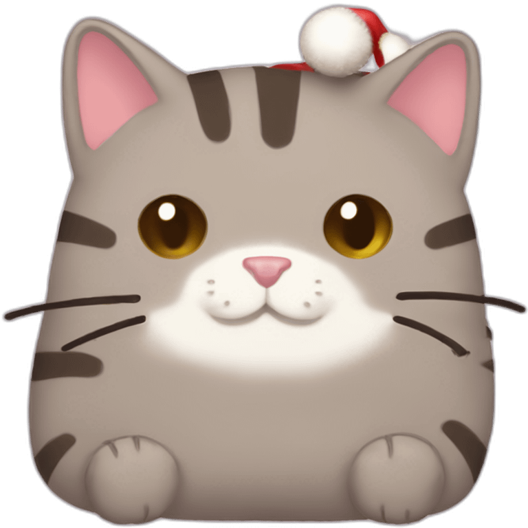 Smiling Christmas pusheen cat emoji