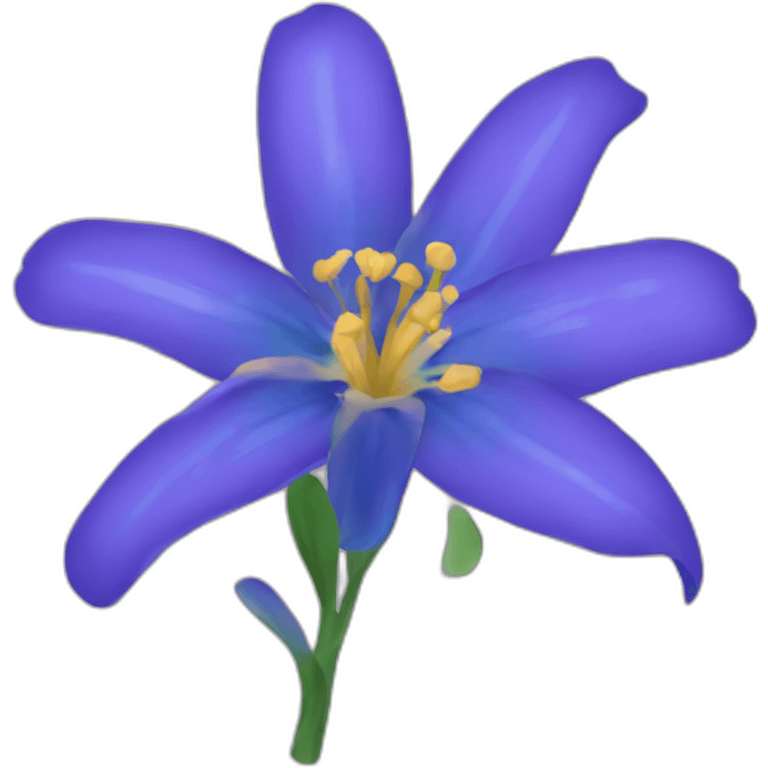 Flor azul estrelada emoji