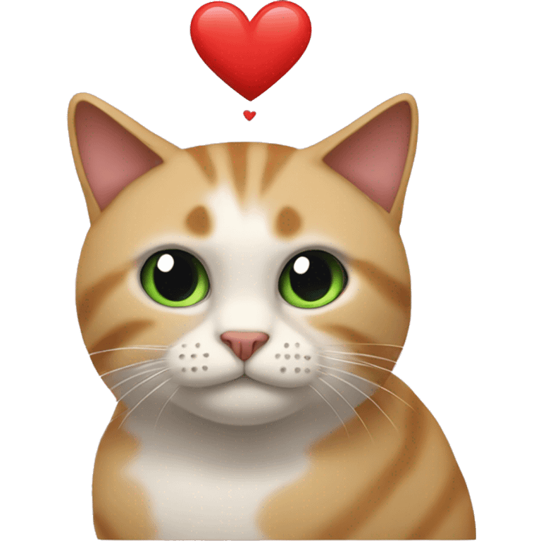 The cat is sick of hearts emoji