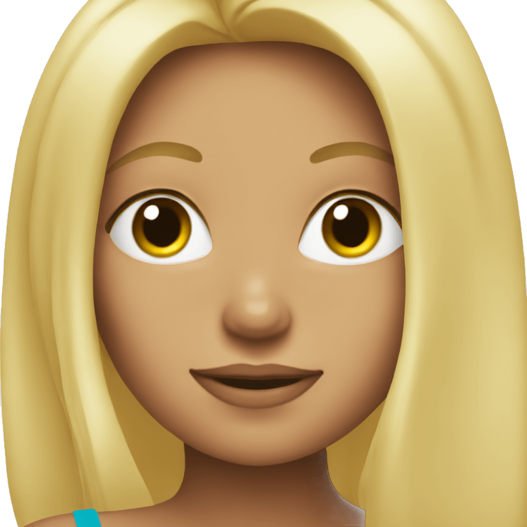 blonde girl in bikini emoji