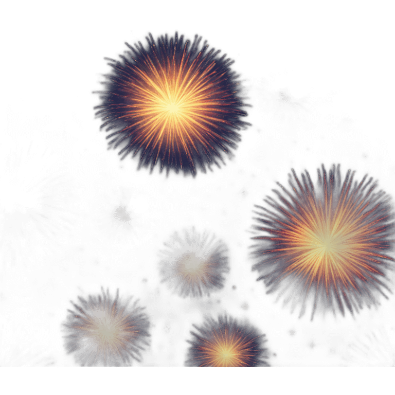 fireworks on the background of stars emoji