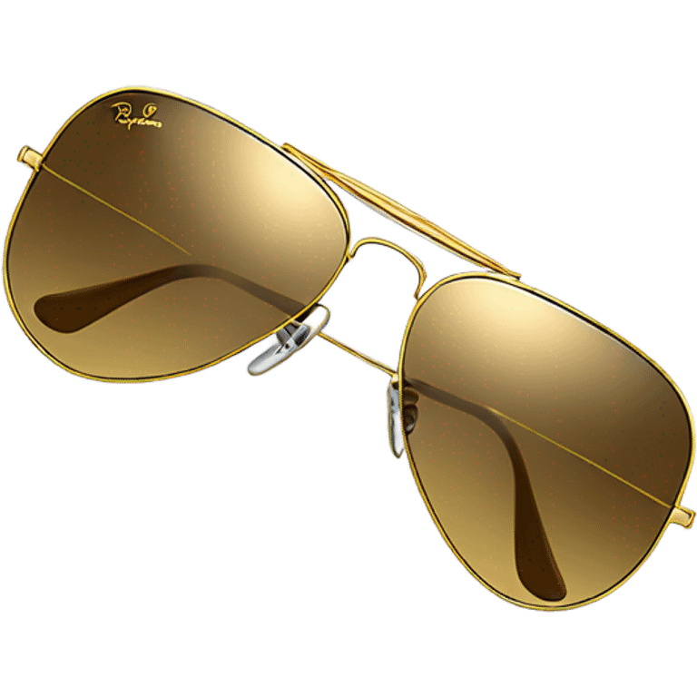 gold ray ban aviator sunglasses  emoji