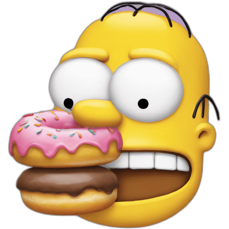 Homer simpson est à donuts emoji