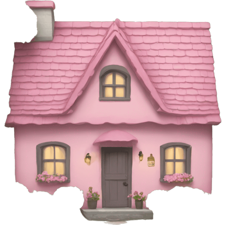 Pink love cottage core emoji