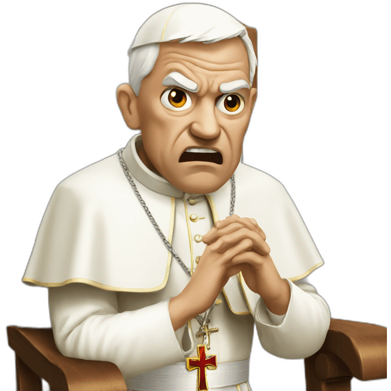 angry pope emoji