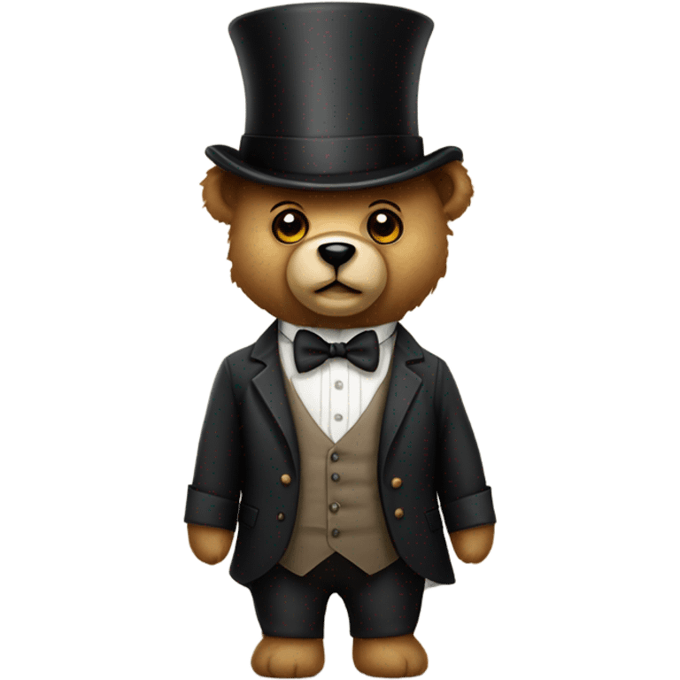 Gentlemen teddy bear  emoji