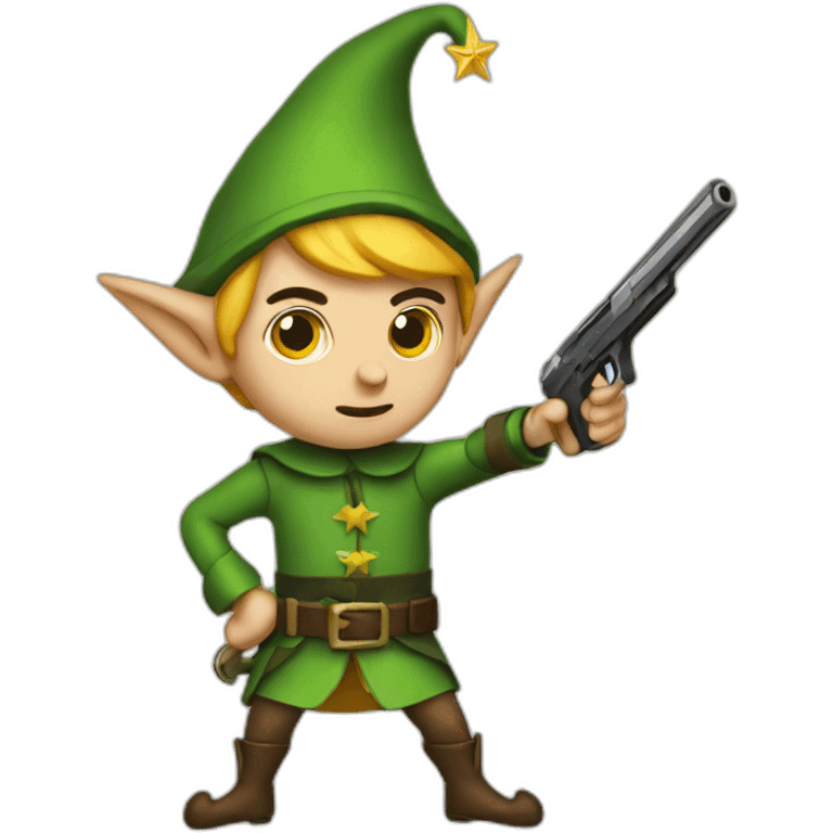 Elf holding a gun emoji