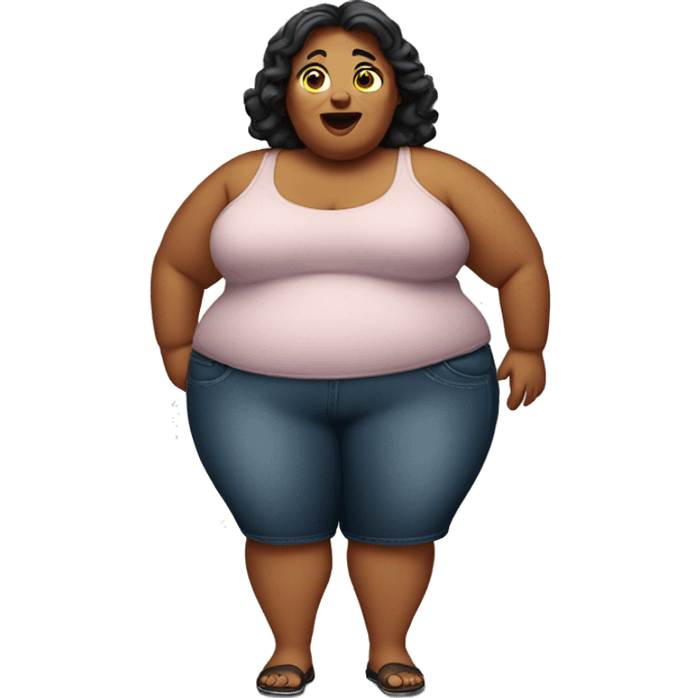 Fat woman emoji