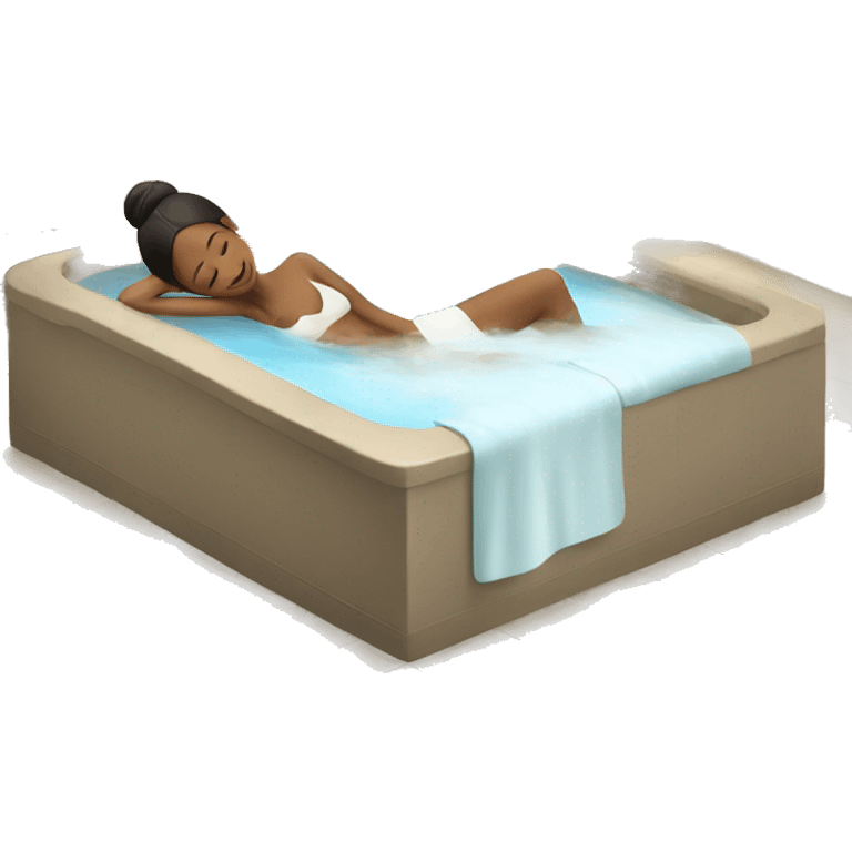 Girl relaxing in spa emoji