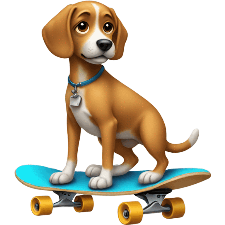 Dog skateboarding emoji