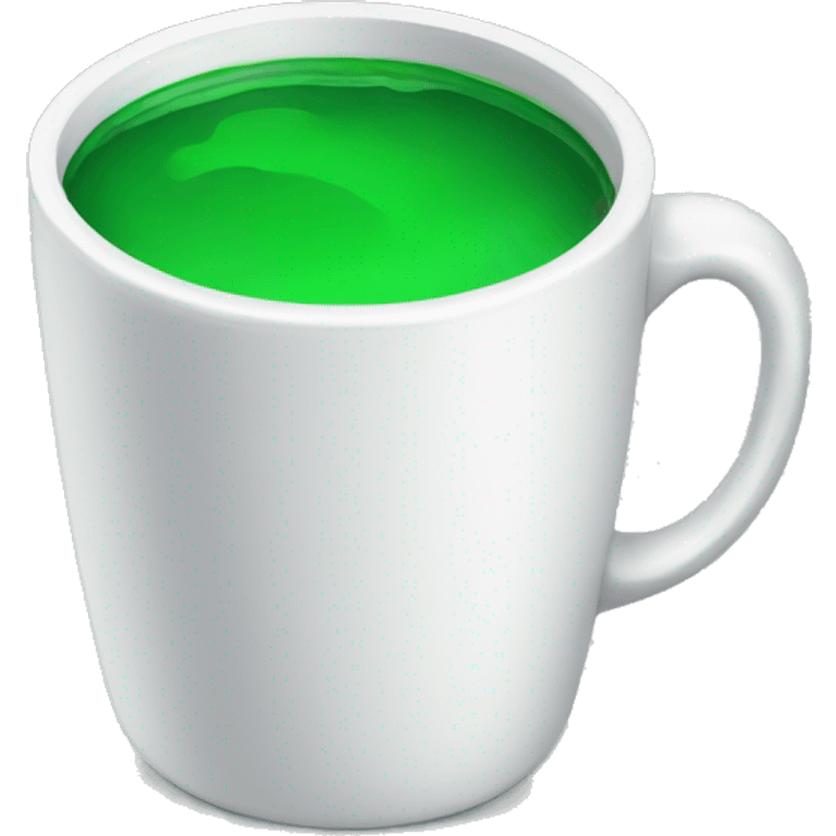 cup with half green liquid emoji