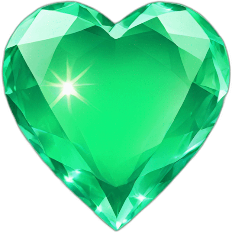 green heart with a diamond emoji