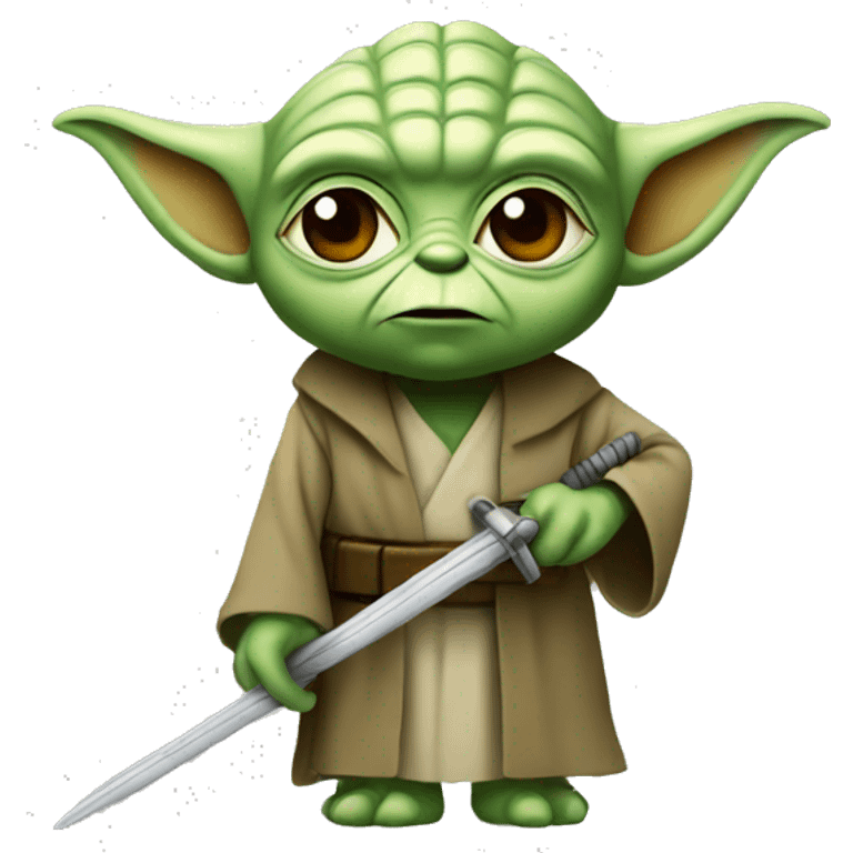 yoda avec un sabre emoji