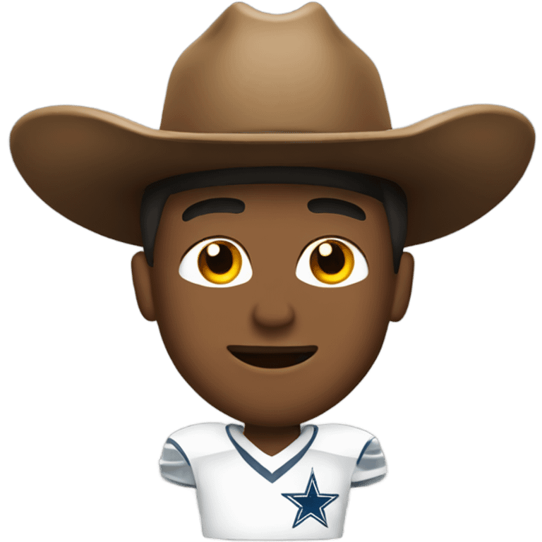 Football player wearing a cowboy hat emoji