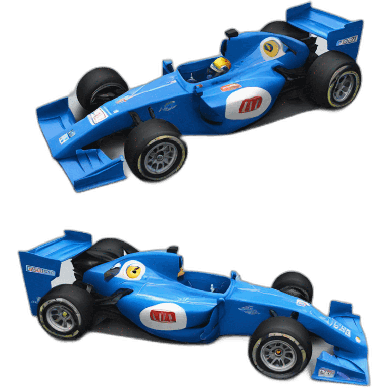 Alpine f1 car punk and bleu  emoji