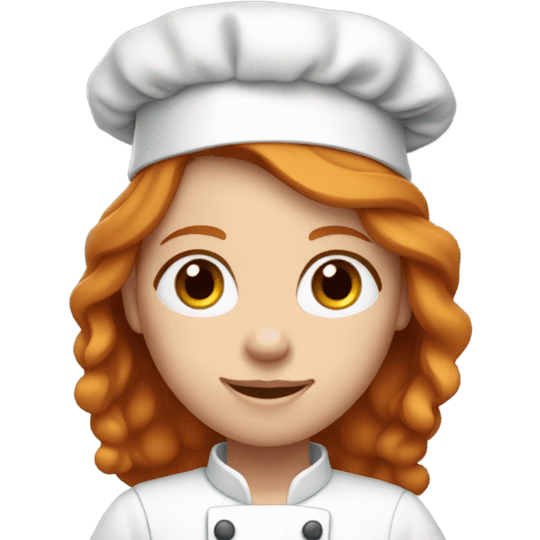 ginger long hair girl chef emoji blue eyes emoji