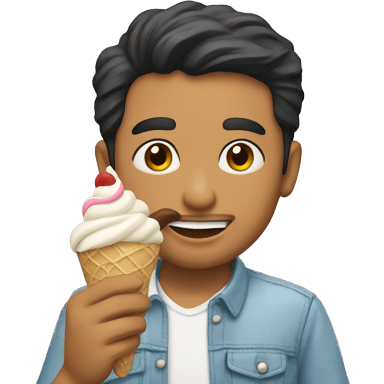 Alakh Pandey eating ice cream emoji