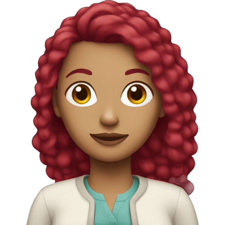 transwoman with burgundy hair emoji