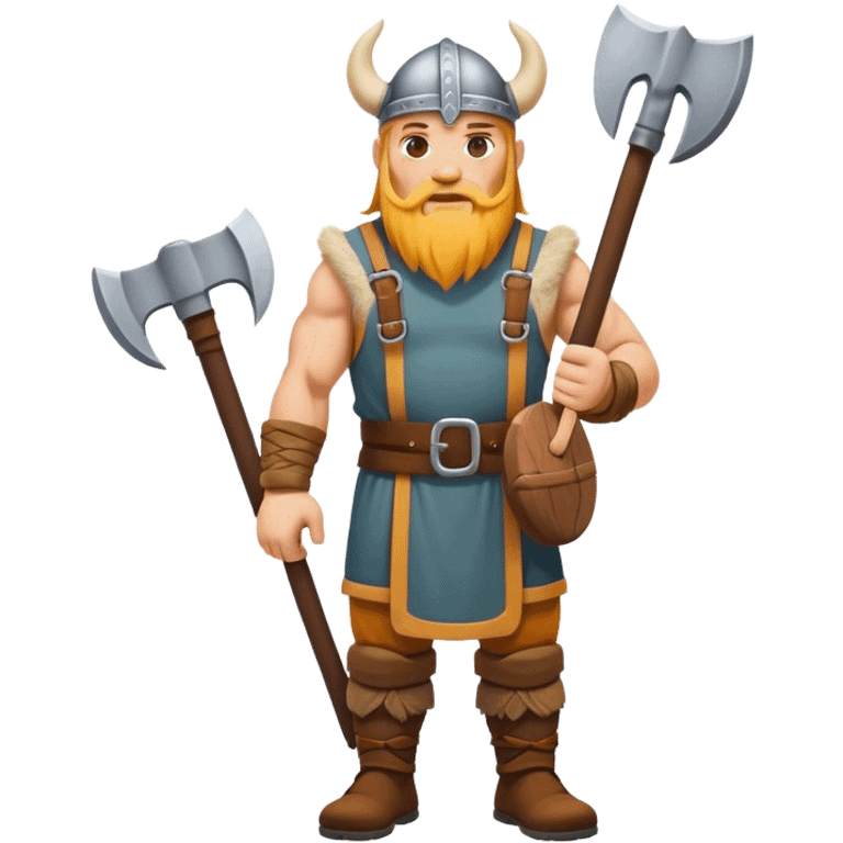 road builder full body as a viking with big kebab instad of axe emoji