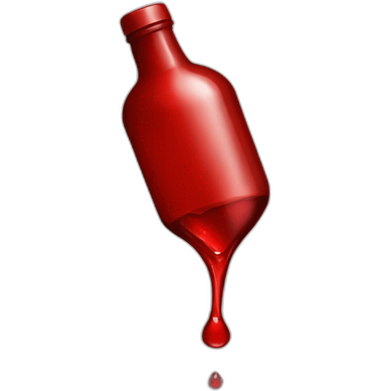 Red bottle drop from hand like mic drop emoji