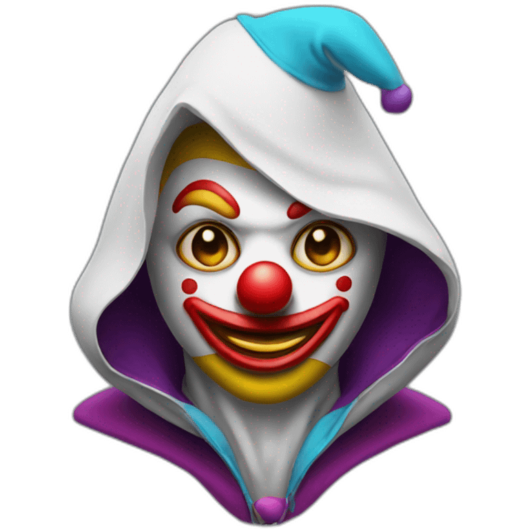 Clown with a hood on emoji