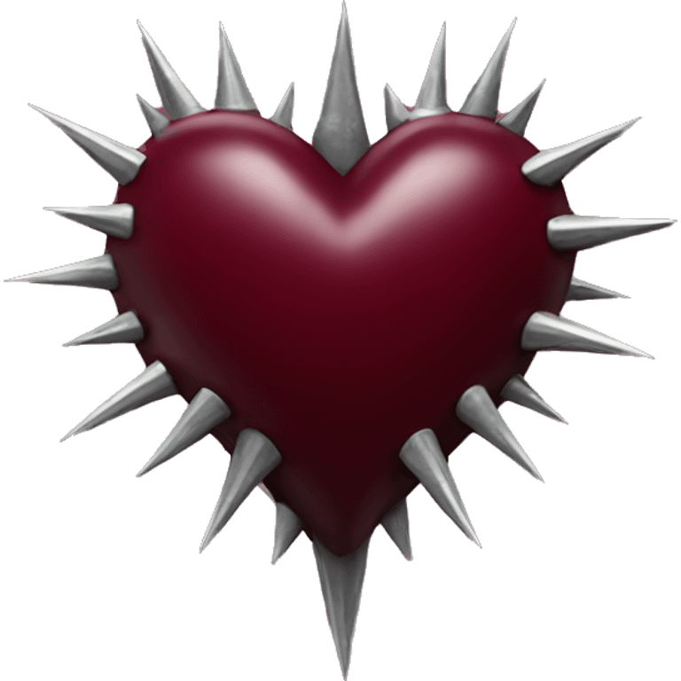 maroon heart with spikes emoji