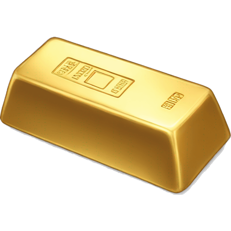 Cartoony Gold Bar only one gold bar NO TEXT Imitate iphone emoji