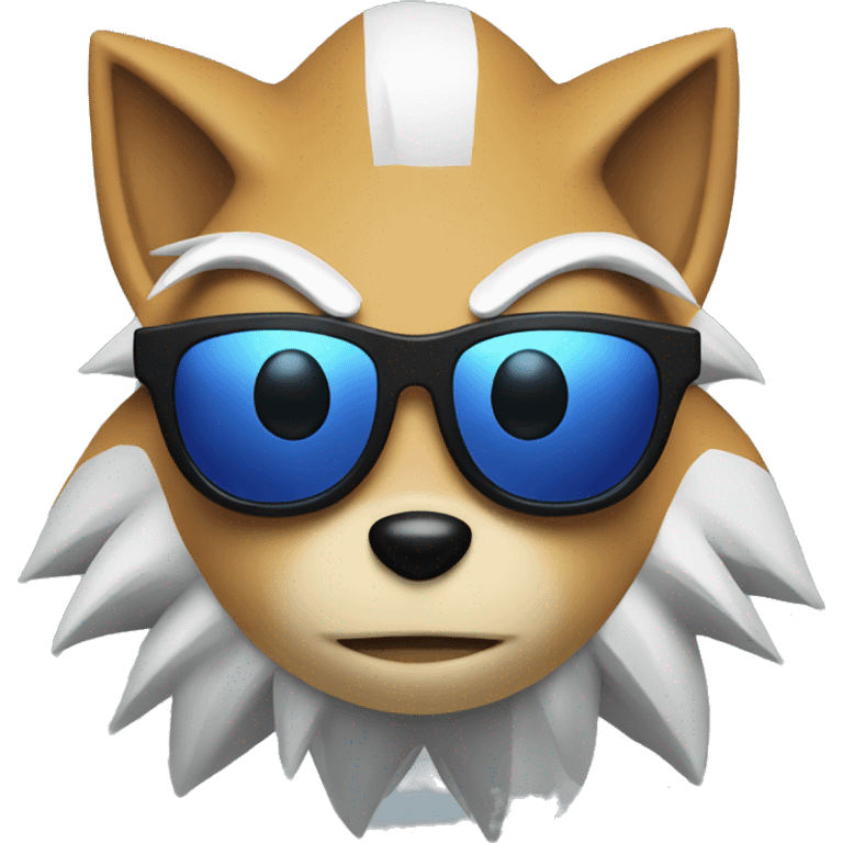 Make sonic the hedgehog with sunglasses emoji