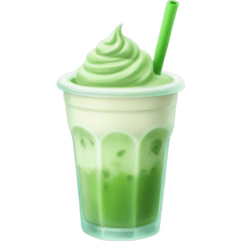 iced matcha latte  emoji