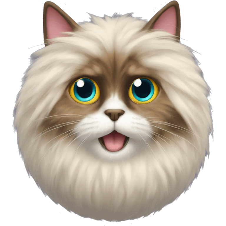 Furball cat fur ball eyeball  emoji