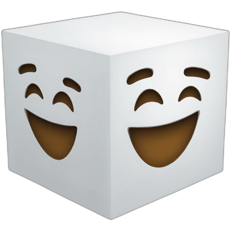 K dans un cube emoji