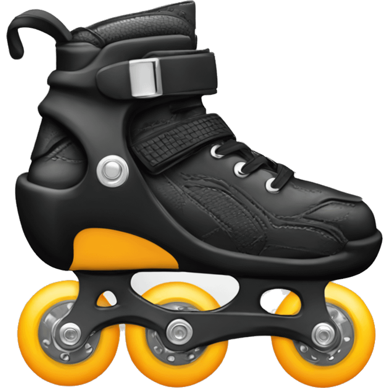 a black rollerblade inline skate emoji