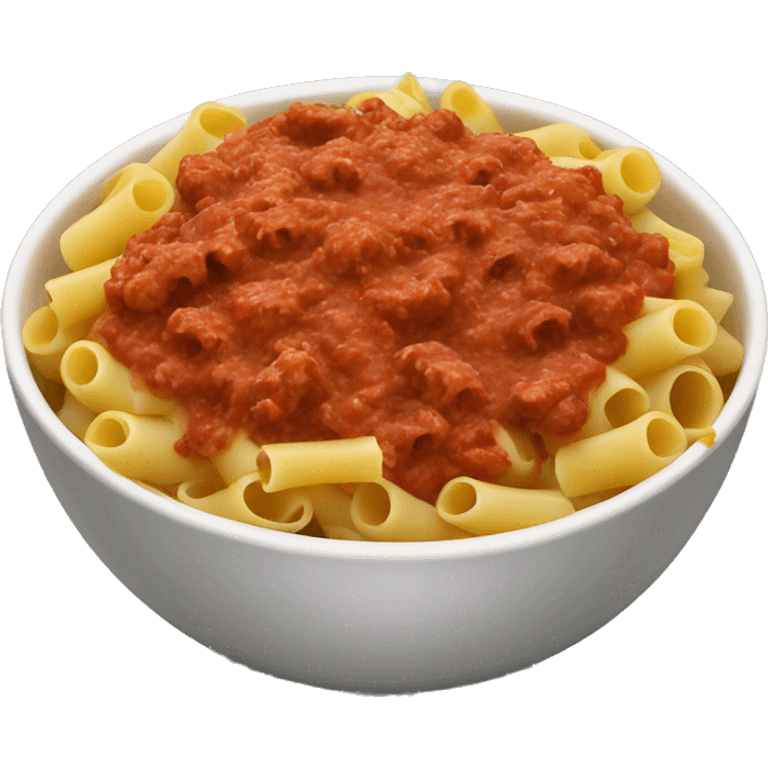 pasta with meat sauce in a bowl  emoji