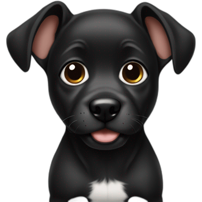 Black baby dog emoji