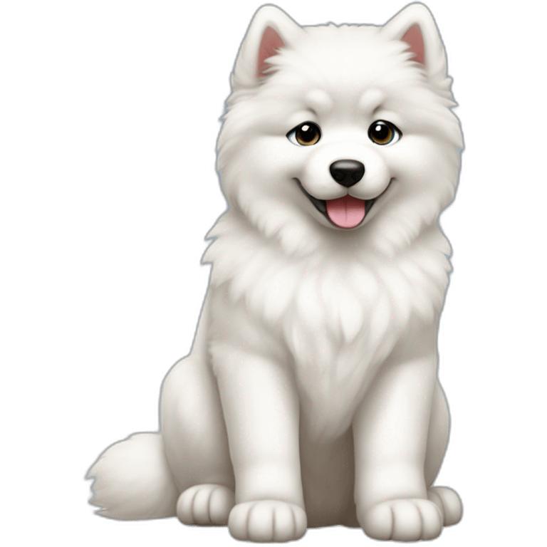 samoyed sit puppy full body emoji