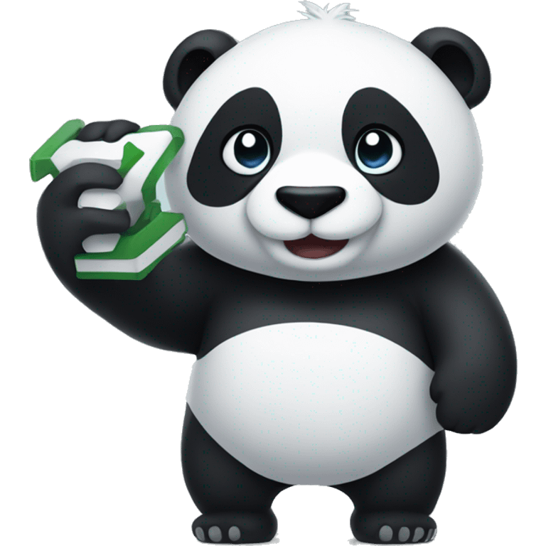 panda holding the discord partnership icon emoji