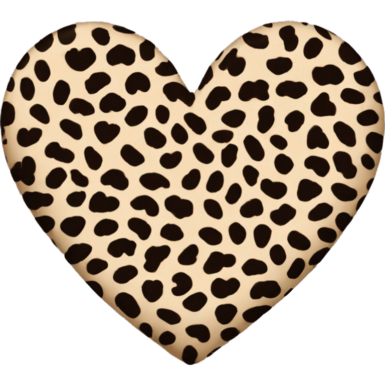 Leopard print heart emoji