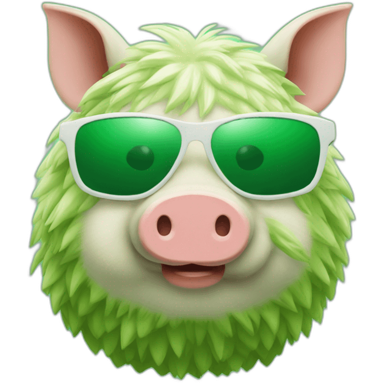 green piggyban with sunglasses emoji