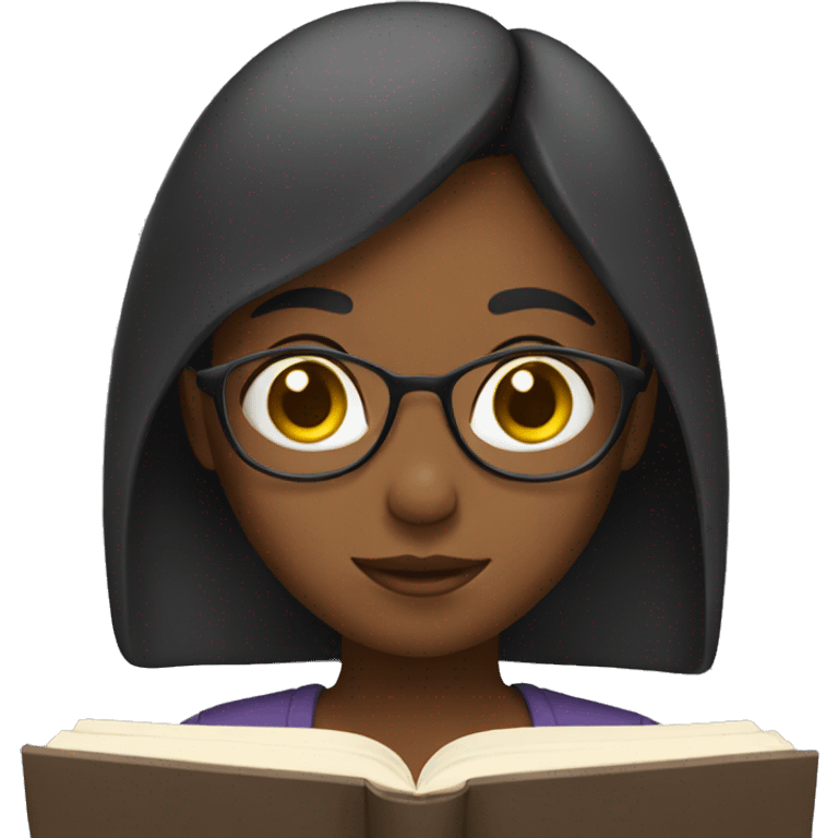 Girl reading emoji