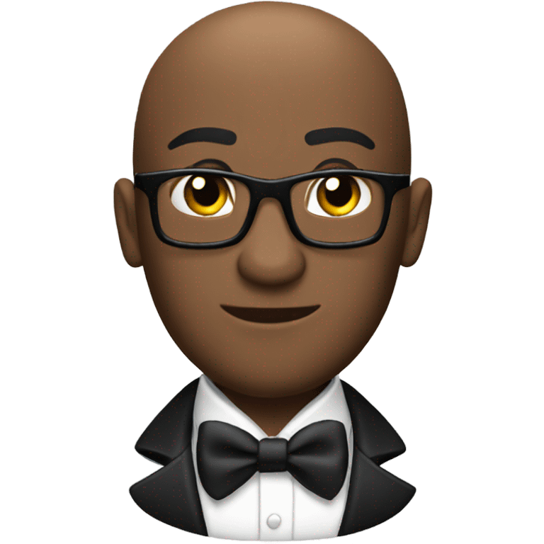 Bald black secret agent James Bond  emoji