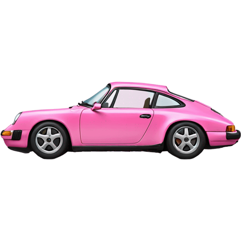 Pink car Porsche emoji