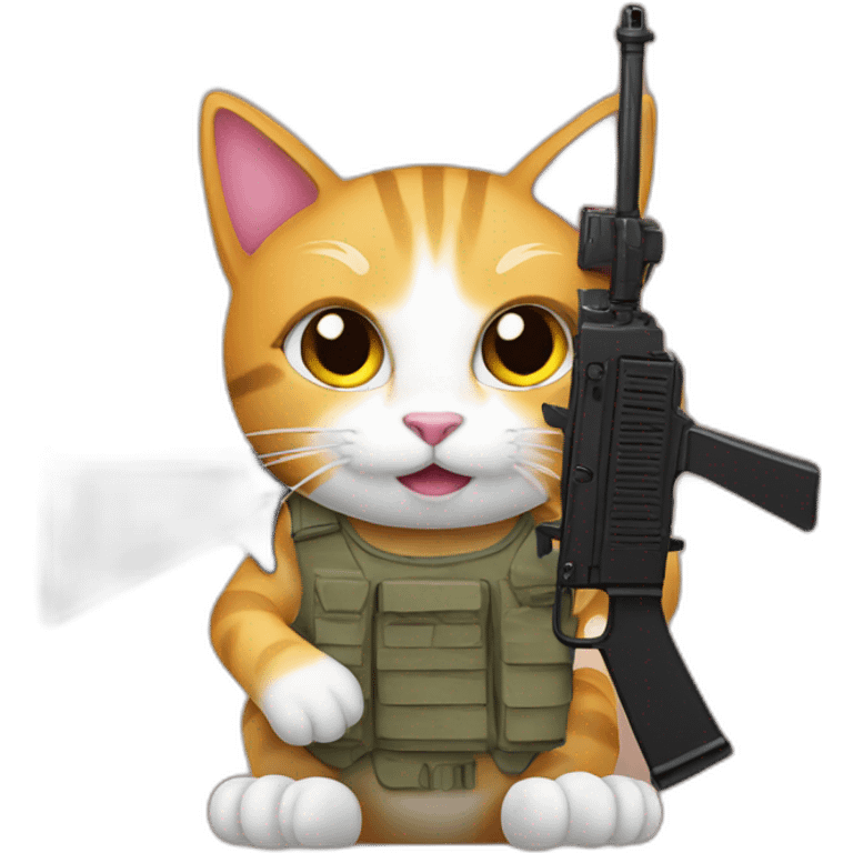 cat with mp5 emoji